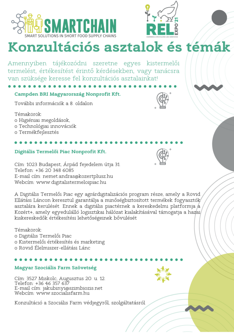 Kérdezz szakértőktől! KONZULTÁCIÓS standok az I. REL Expón!