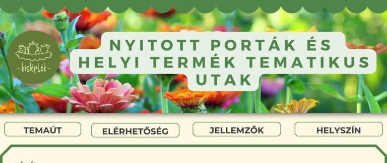 Nyitott porta és helyi termék témautak gyűjtőoldala 2022