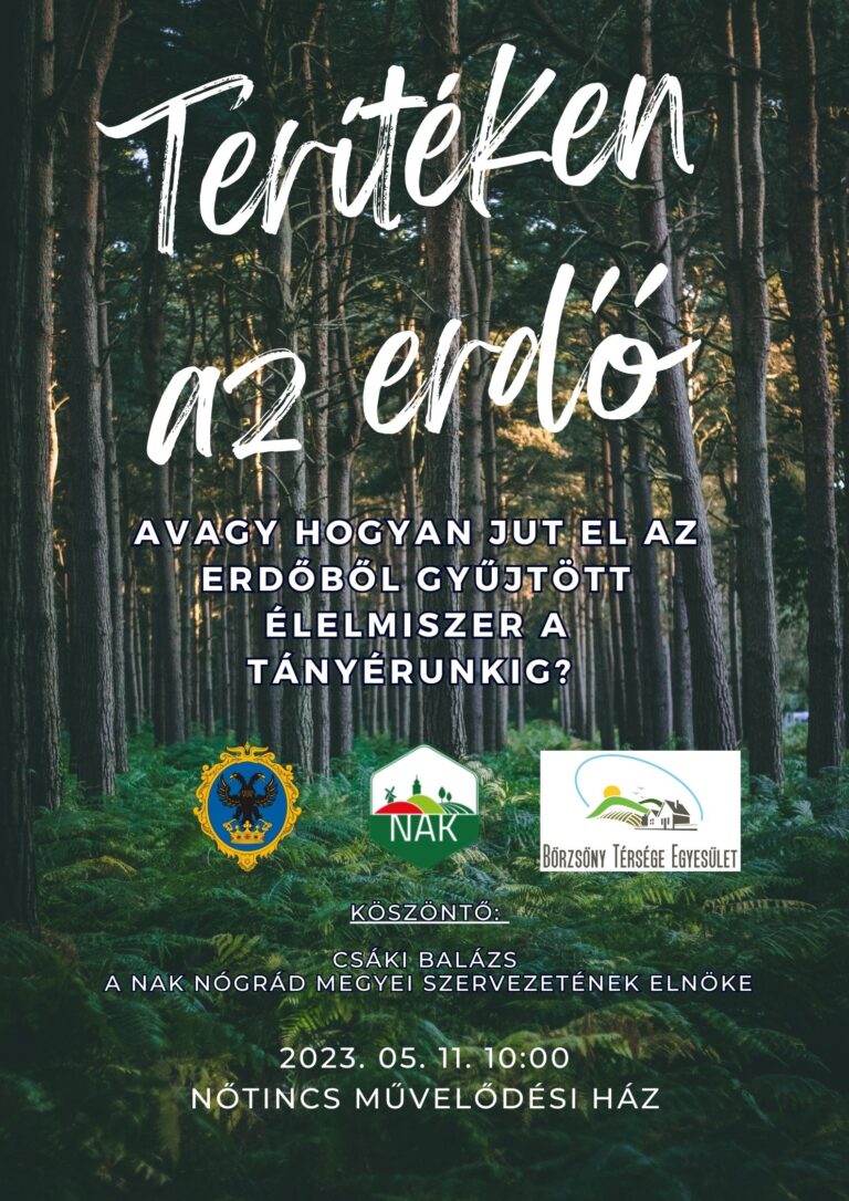 Terítéken az erdő. Szakmai fórum meghívó.