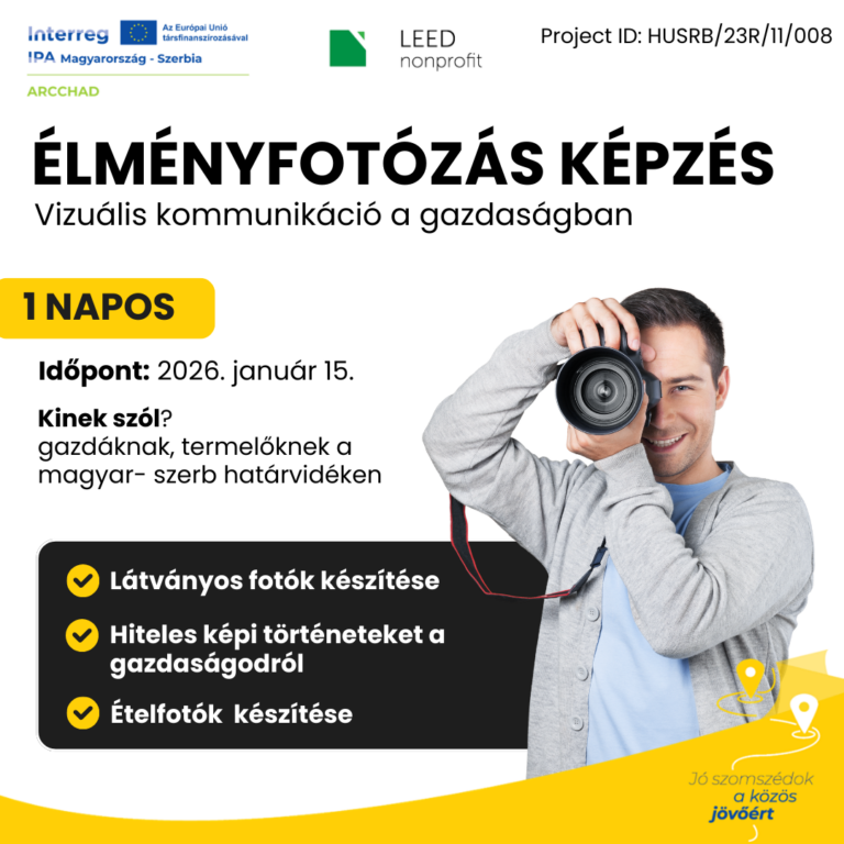 Képzési lehetőség: Élményfotózás: vizuális kommunikáció a gazdaságban
